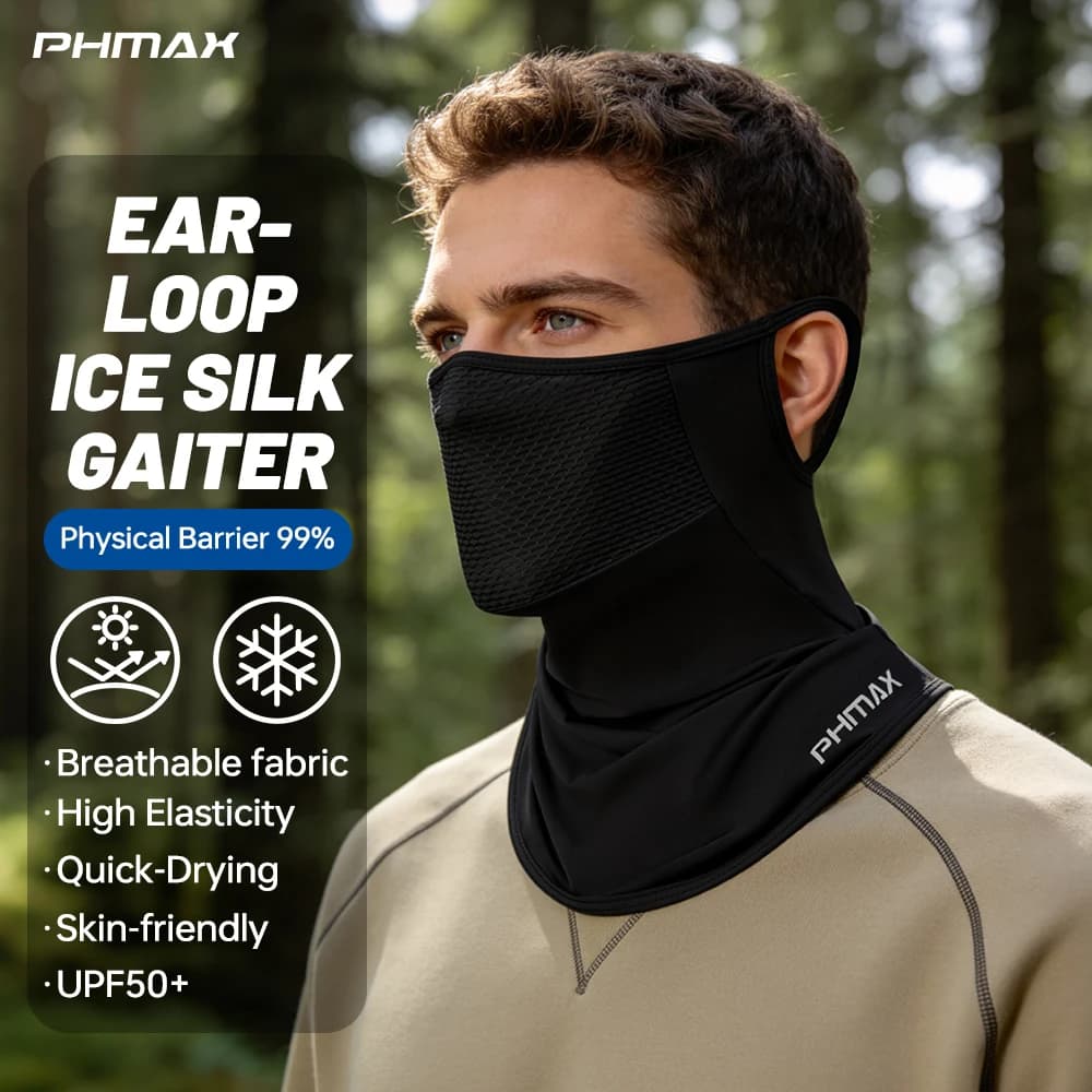 PHMAX Summer Cycling Face Mask Absorb Sweat Breathable Hiking Camping Fishing Sport Face Scarf Neck MTB Road Bicycle Bike Mask