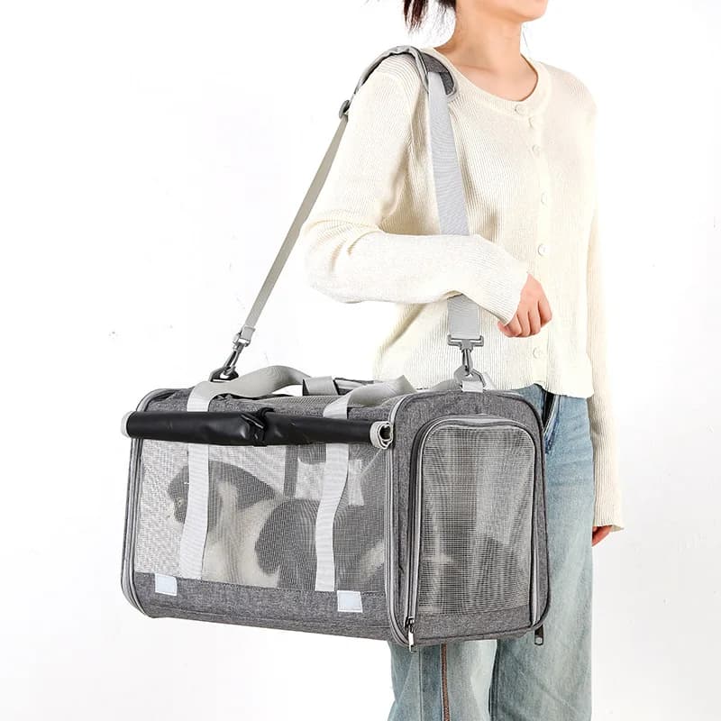 Borse per gatti Borsa da trasporto per cani portatile Borse traspiranti in rete per gattino pieghevole Cavia Criceti Borsa da viaggio Prodotti per animali domestici