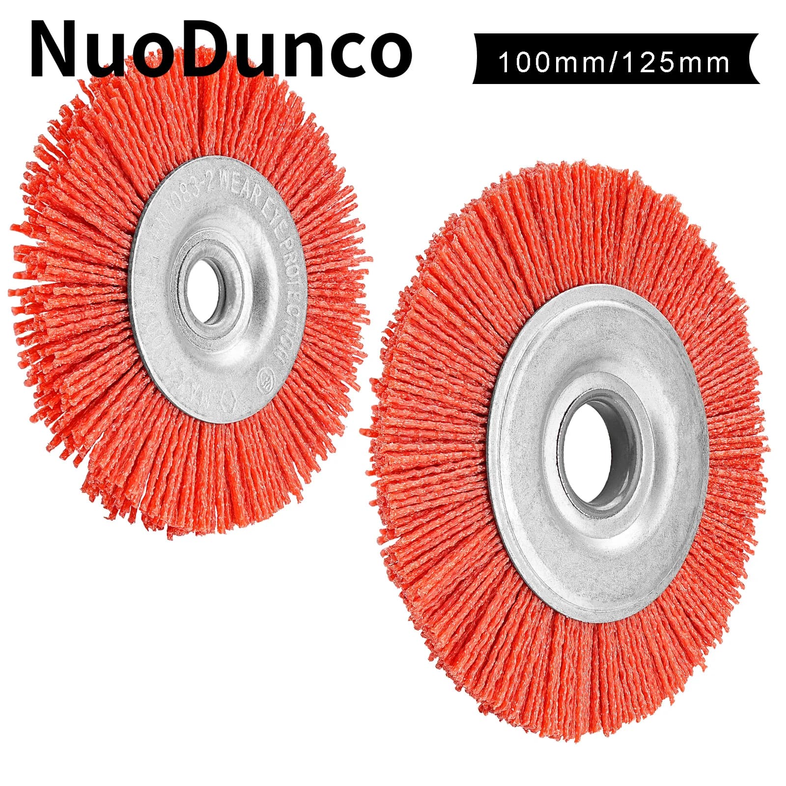 4 "5" Ruota in Nylon Spazzola Smerigliatrice Rotante Spazzola per Lucidatura Per Metallo Legno Sbavatura Rimozione della Vernice Rimozione della ruggine Pulizia Abrasiva