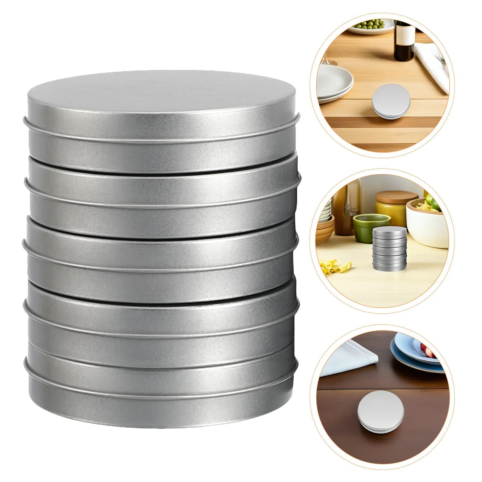 12Pcs Round Metal Candy Game Box Korean Sugar Cookie Mold DIY Tinplate Containers for Storage Candy Storage