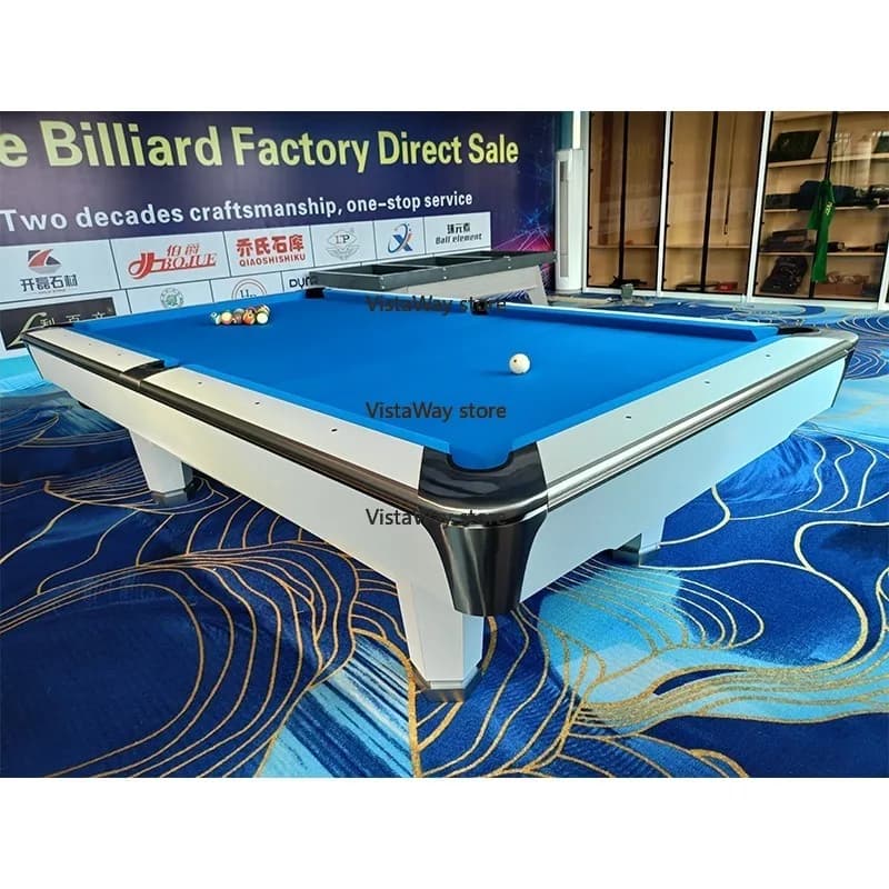 Tavolo da biliardo professionale da 9 piedi e 6a generazione per uso commerciale, logo personalizzato, stecca da biliardo, stecca da biliardo in gomma