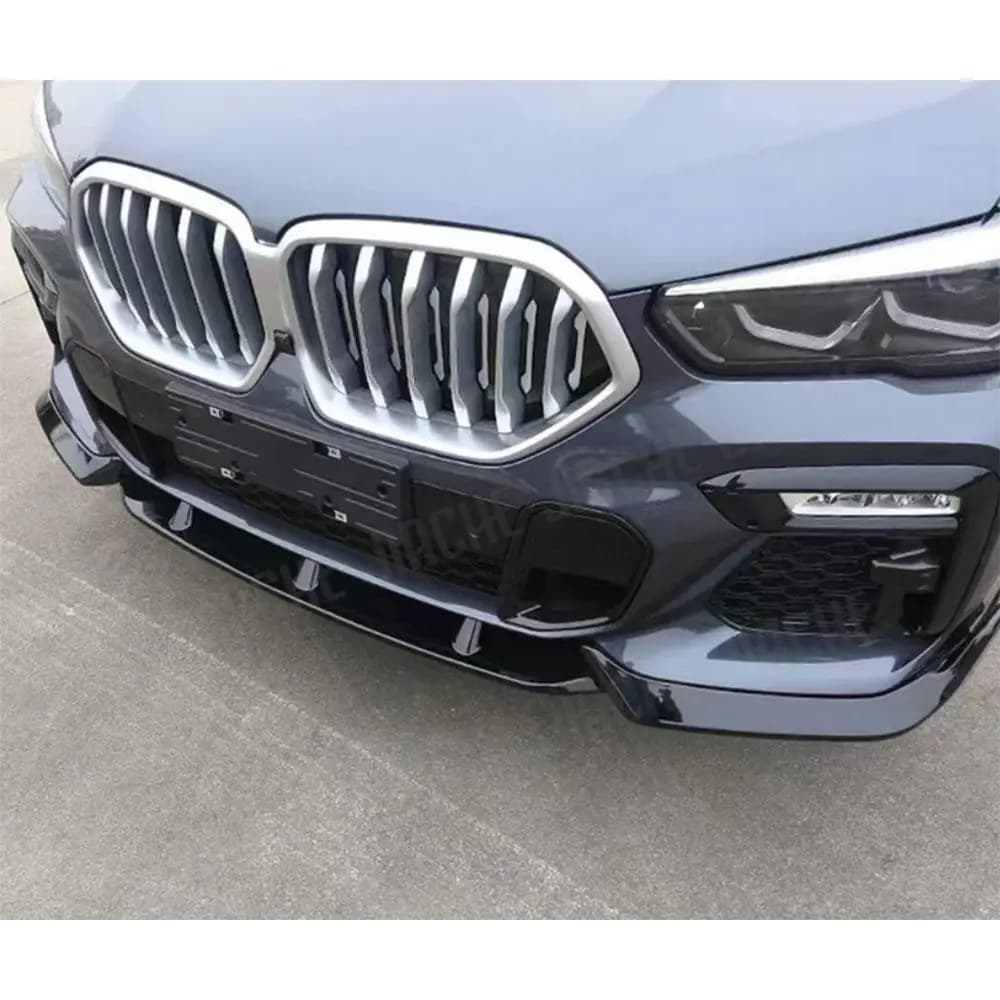ABS Tre sezioni Paraurti Anteriore Labbro Diffusore Posteriore Con Splitter Minigonne Laterali Estensione Kit Corpo per BMW X6 G06 M Sport 2020-2022