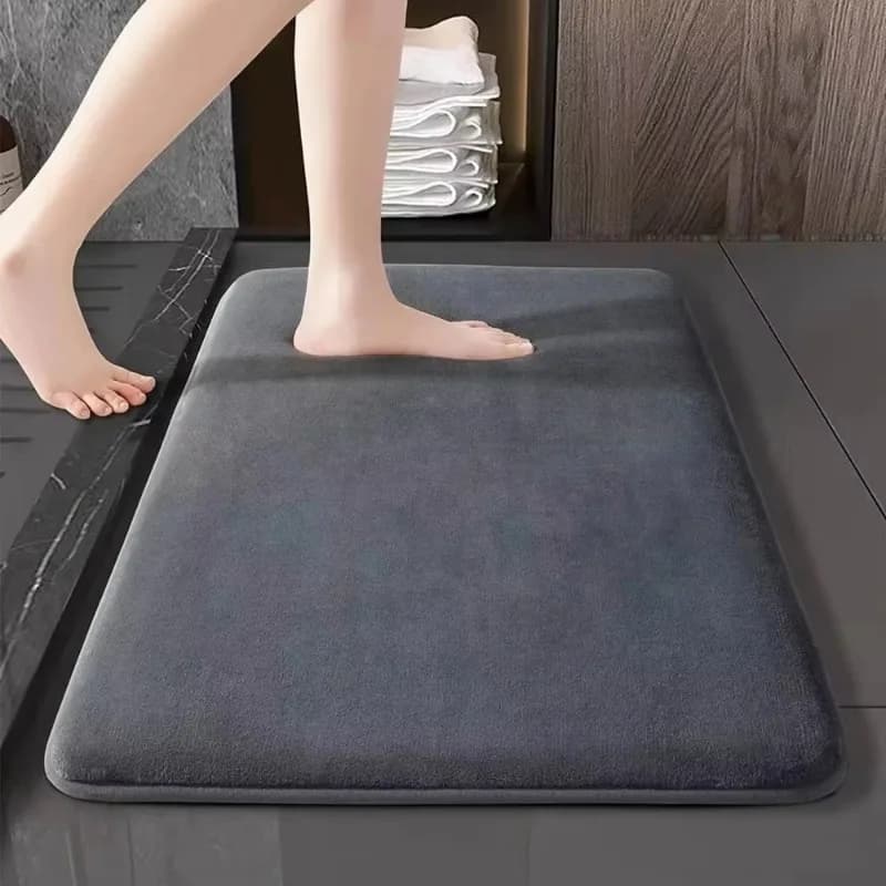 Tappetino Super Assorbente in Velluto Corallo Antiscivolo ad Asciugatura Rapida per Bagno, Doccia e Ingresso