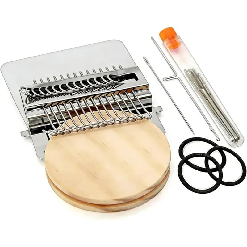 A93Z For Mending-Portable Knit Patch Kit-Miniloom, Darning Loom Darningloom For Clothing Repair, DIY Weaving Loom Kit For Beginn