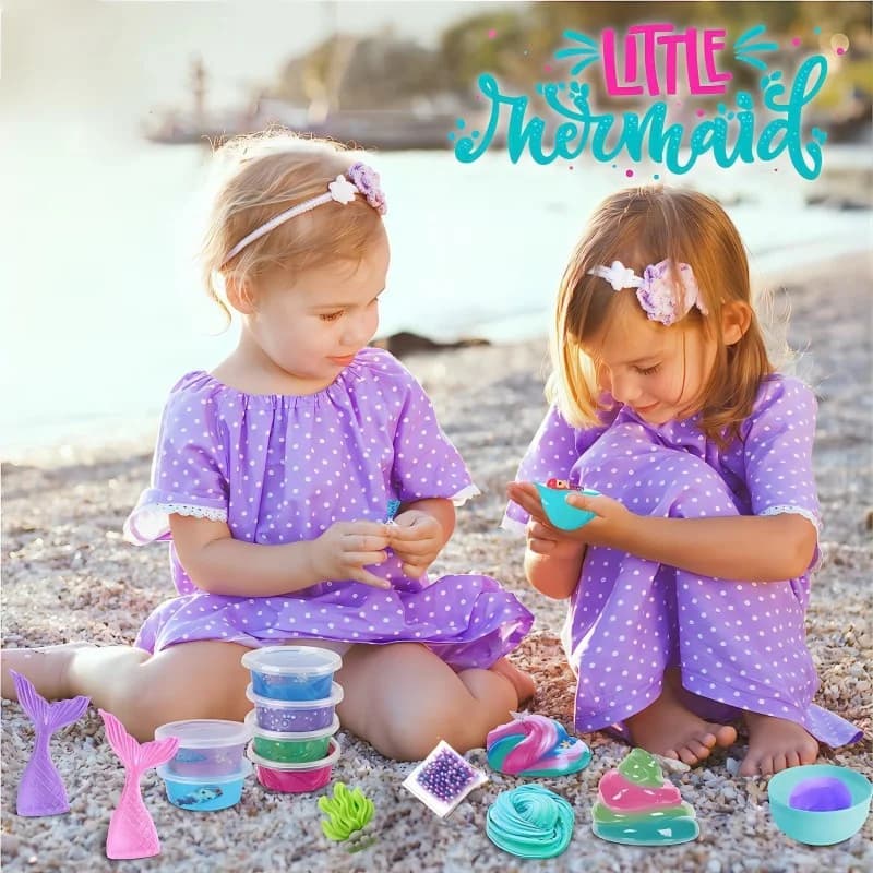 Kit Fai-da-Te per Creare Slime, Set per Esperimenti Scientifici di Decompressione, Kit per Realizzare Slime a Tema Gelato