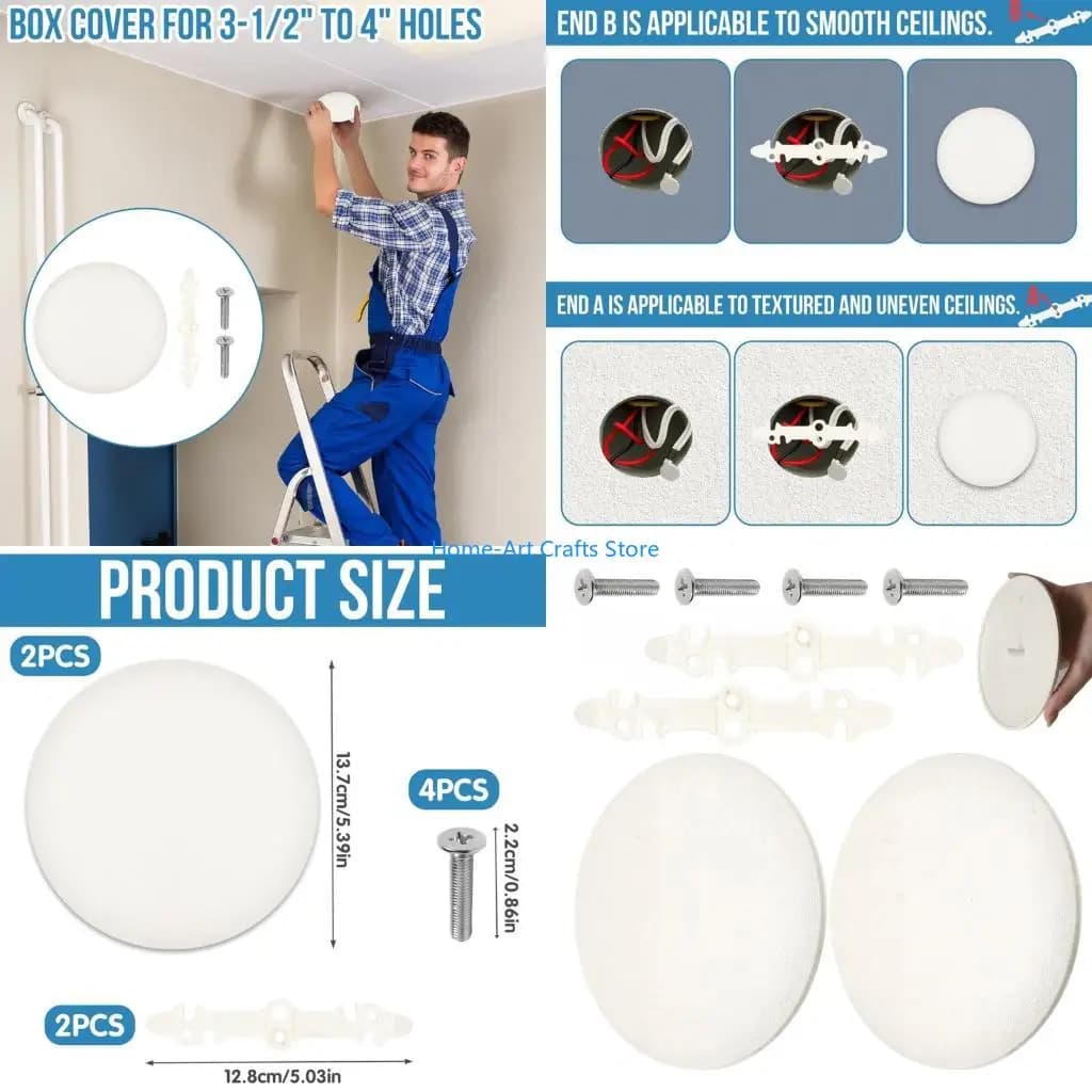 Y3NA Coperchio per scatola elettrica professionale da 2 pezzi con coperchio per rotondo in plastica con viti