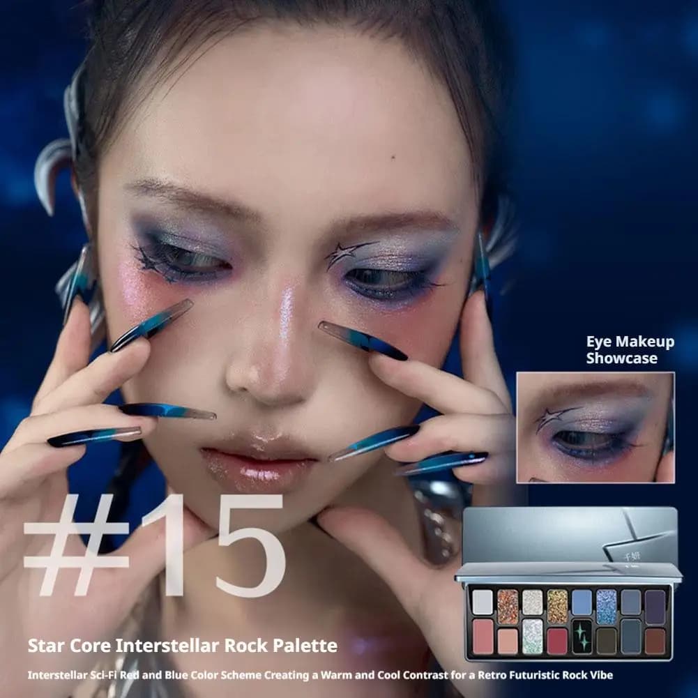Qianyan Cheeryep Palette Shadows 16 Colors Qianyan Glitter Camaleonte Perlescent Flash Plate Qian Yan Cowherd Sequins
