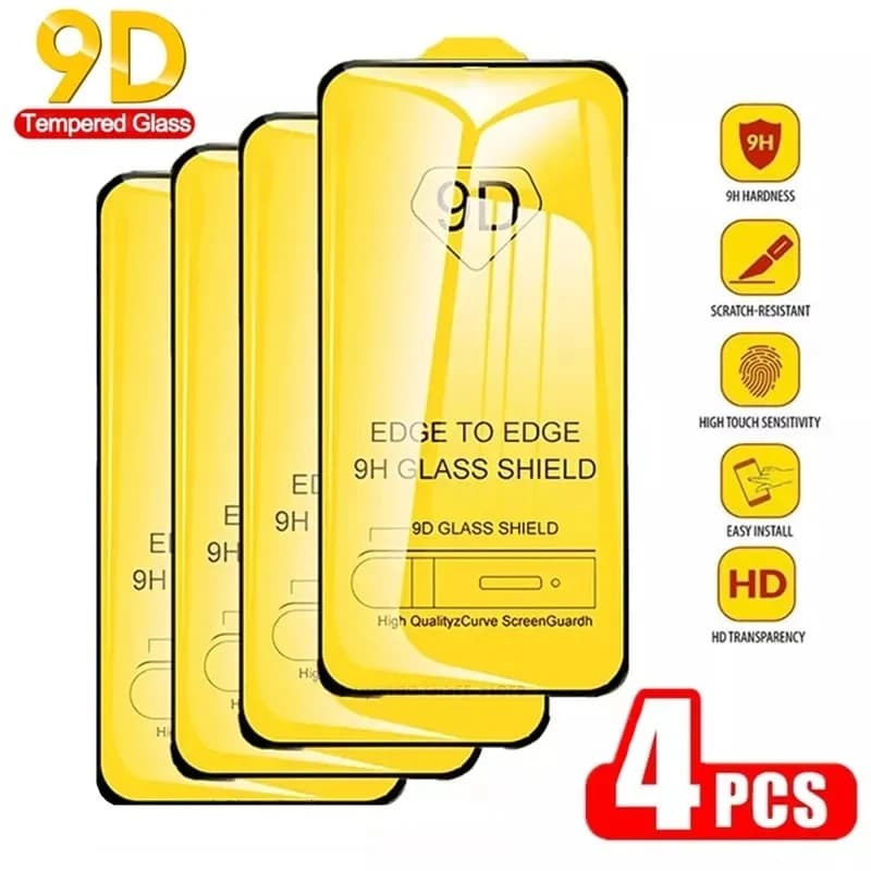 1-4Pcs 9D Tempered Glass For Samsung S24 S25 Ultra S23 S22 S21 Plus S20 FE for Samsung A56 A55 A36 A26 A07 A17 Screen Protector