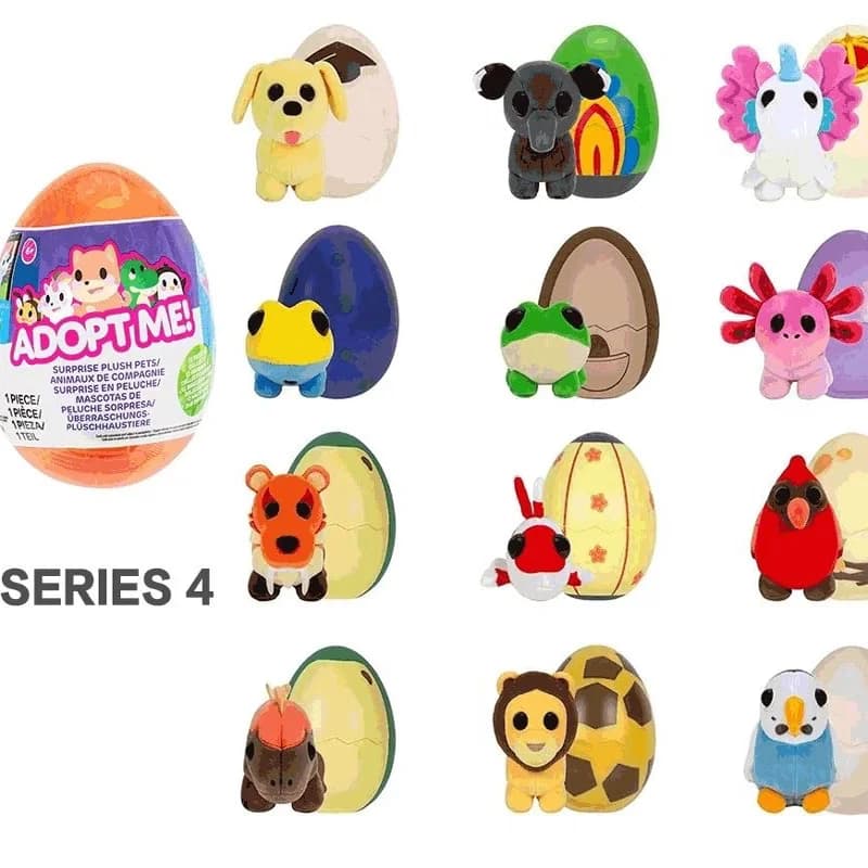 Adopt Me Serie 4 Scatola cieca per animali domestici di peluche a sorpresa Giocattolo per uova misteriose Bambola di peluche da collezione per bambini Ragazzi Ragazze Gif