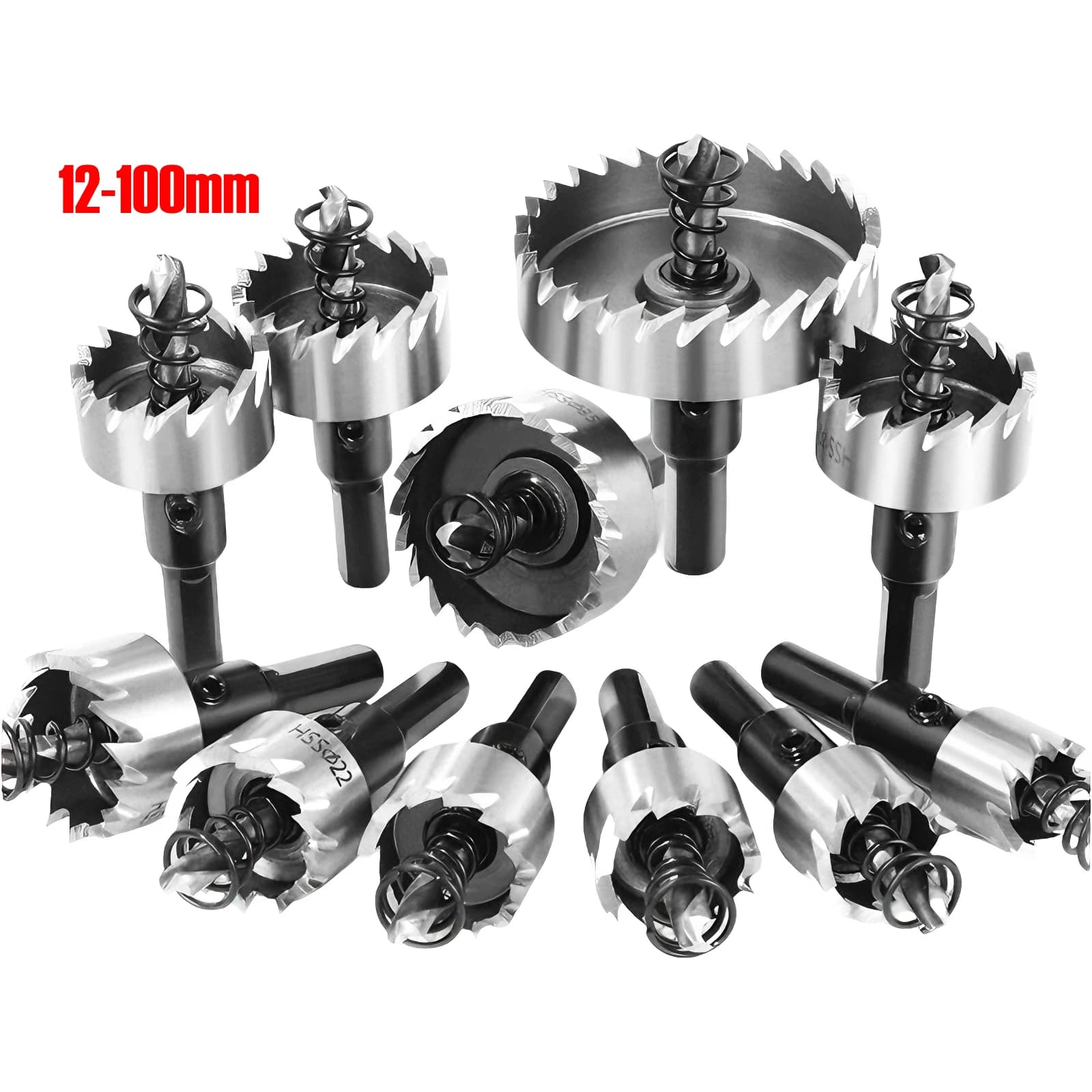 12-100mm HSS Metal Plate Opener Drill Bit Heavy Duty Hole Saw for Metal Stainless Steel Iron Wood Plastic Hole Drilling Tools