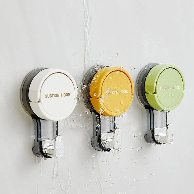 Ganci a ventosa potenti - Ganci rimovibili senza foratura per bagno, cucina, toilette, accessorio organizer da parete per la casa