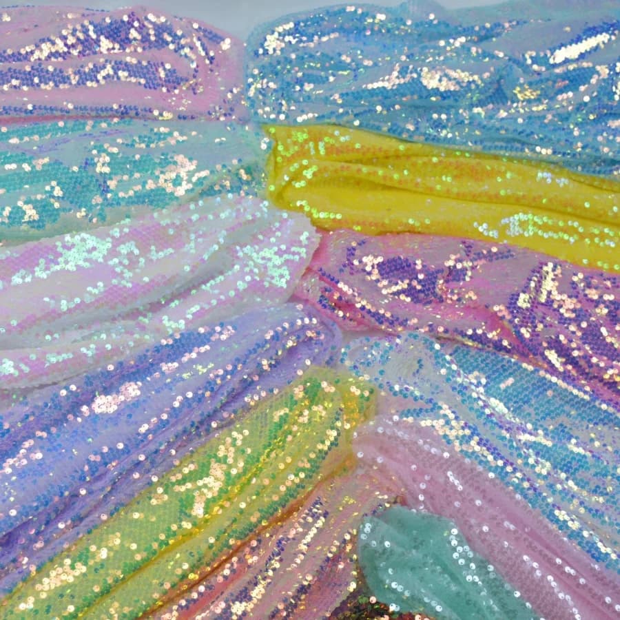 Diam 5mm Pearly Luster Sequin Fabric Wedding Dress Background Decoration Shoe Material Accessories DIY Evening Gown Skirt Fabric