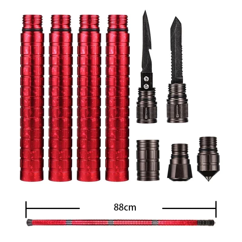 Multifunction Tactical Tactical Trekking Stick, Self-Defense Tool, Hiking Survival Accessories