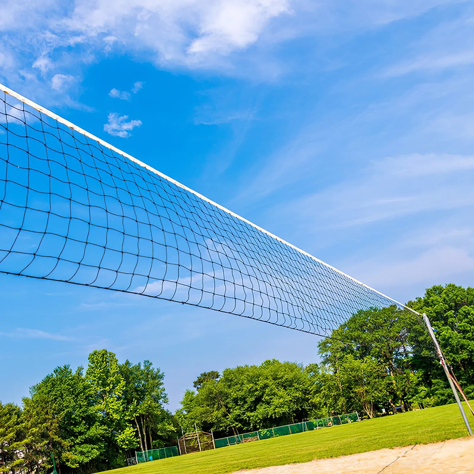Rete da Pallavolo Resistente per Giardino, Autoportante con Altezza Regolabile in Nylon Intrecciato