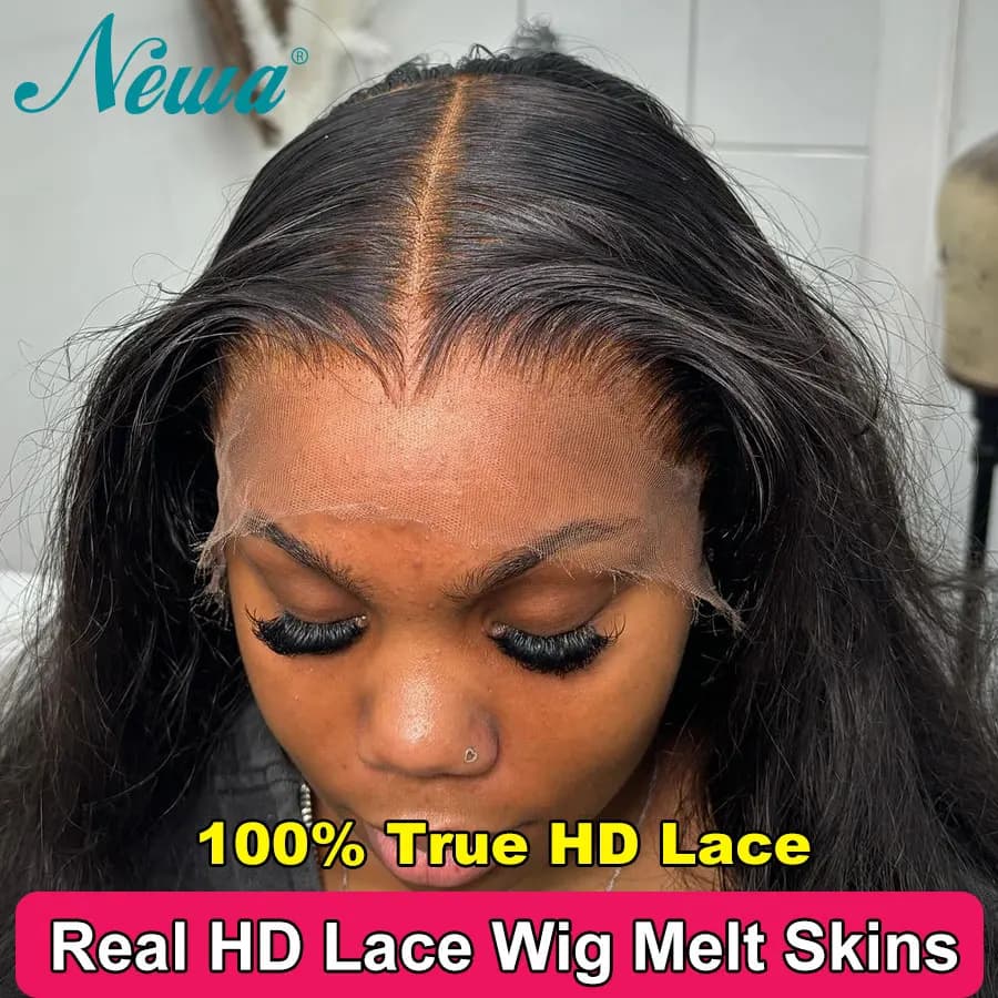 Human hair wigs with front lace 13x6 HD Ultra adherent wigs with lace closure HD straight wig with 3D dome cap Pre pinched for women