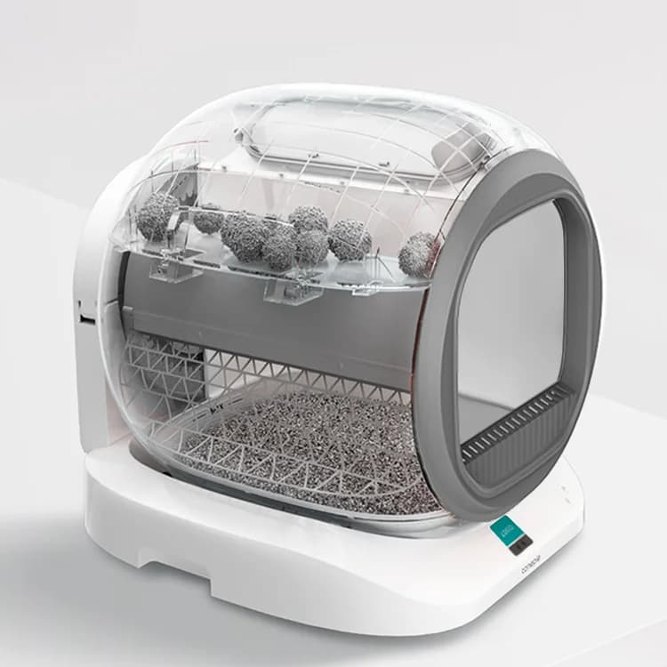 Lettiera Automatica Intelligente da 65L per Gatti con Controllo WiFi tramite App, Facile da Pulire, Rimozione degli Odori, Toilette per Gatti