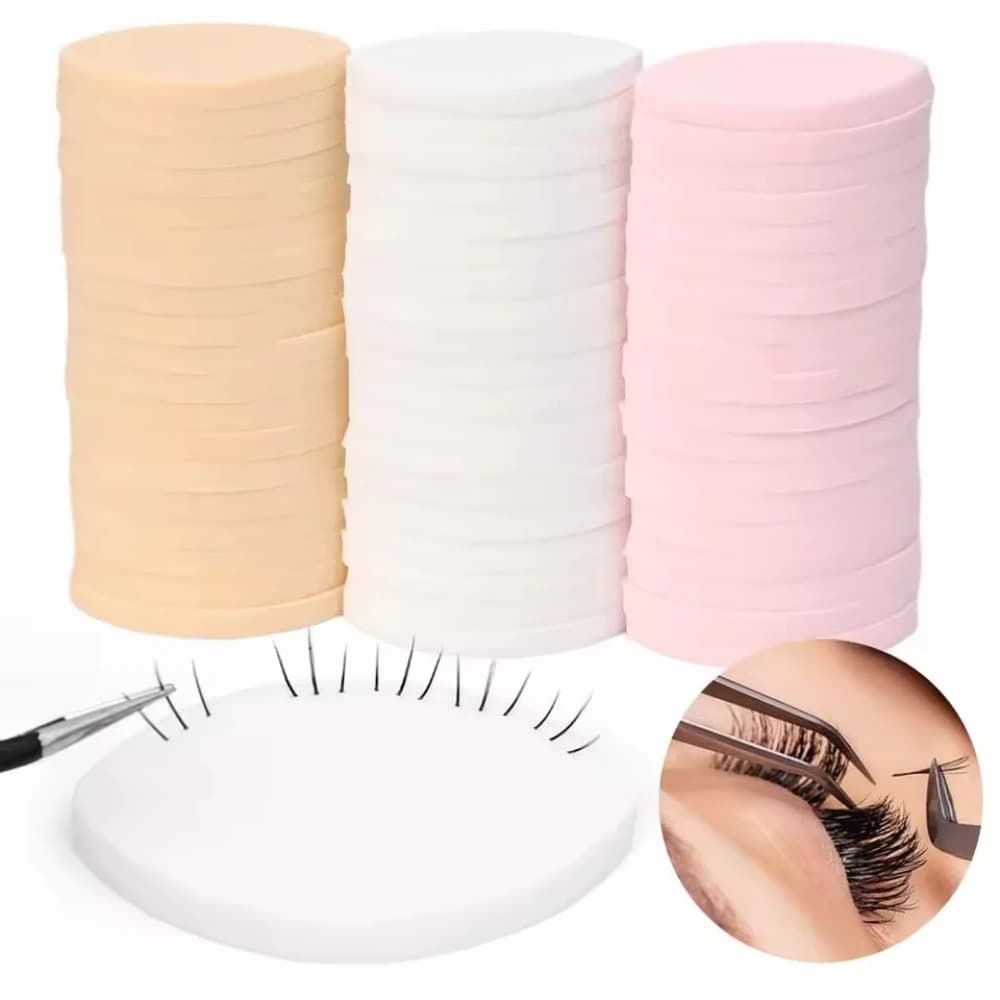 100/20 pcs. Reusable Bearings for Fin Eyelashes, Sponges for Mapping Makeup, Practice Tool and Extension Eyelashes