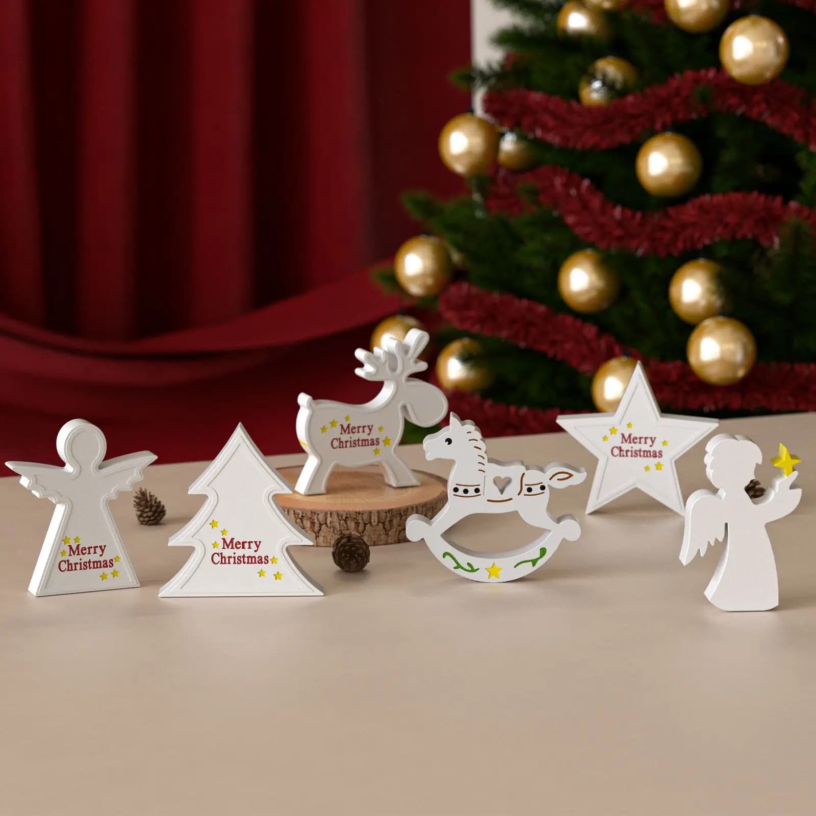 Fai da te Renna di Natale Cavallo di Troia Pentagramma Albero di Natale Angelo Ragazzo Candela Ornamento Aromaterapia Stampo in silicone in resina di gesso