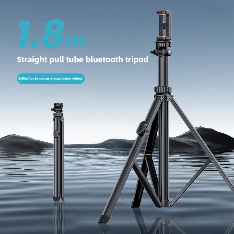 Treppiede per telefono cellulare Multi funzione Bluetooth Selfie Stick Supporto per flusso live da pavimento Supporto per telefono cellulare portatile