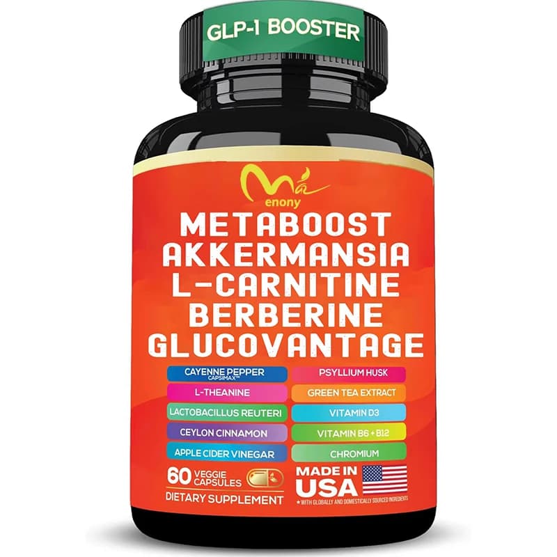 Integratori rinforzanti, contenenti L-carnitina, capsaicina, probiotici e vitamina D3, una formula 20 in 1, 60 capsule