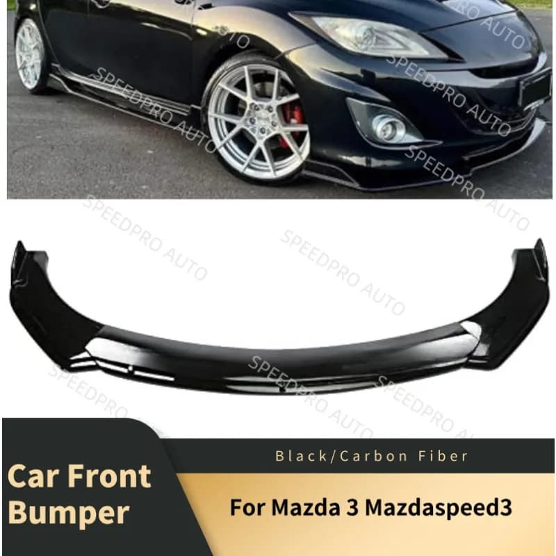 Spoiler Anteriore per M-azda 3 Speed 3, Splitter Inferiore, Diffusore Auto, Protezione Antigraffio, Kit Carrozzeria Nero