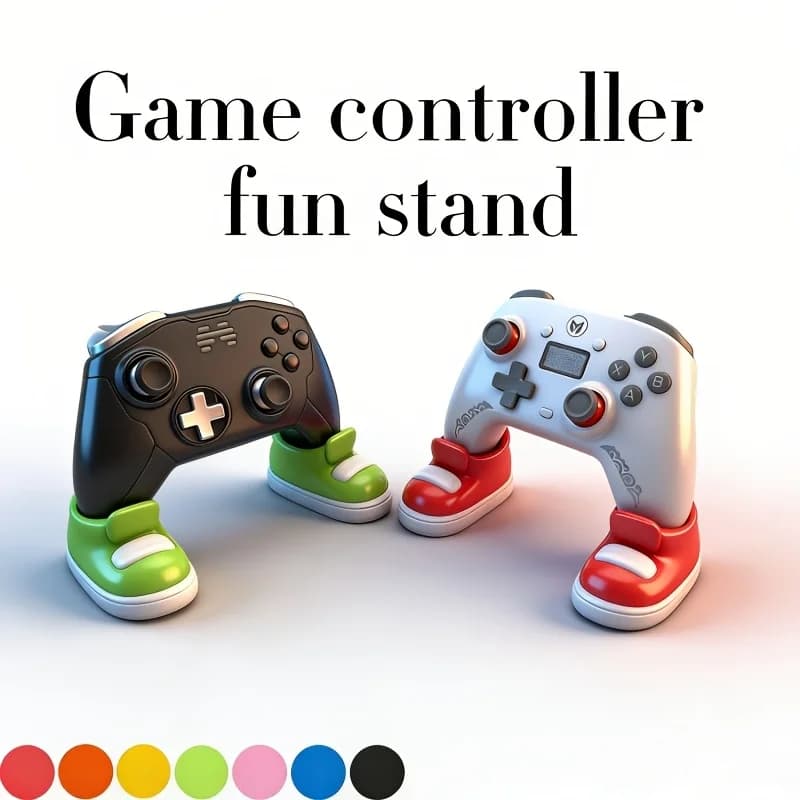 Set di supporti per controller di gioco a forma di scarpa | 1 paio di accessori da gioco senza supporto a parete per scrivania | Compatibile con Xbox, PS5, PS4 (Nero)