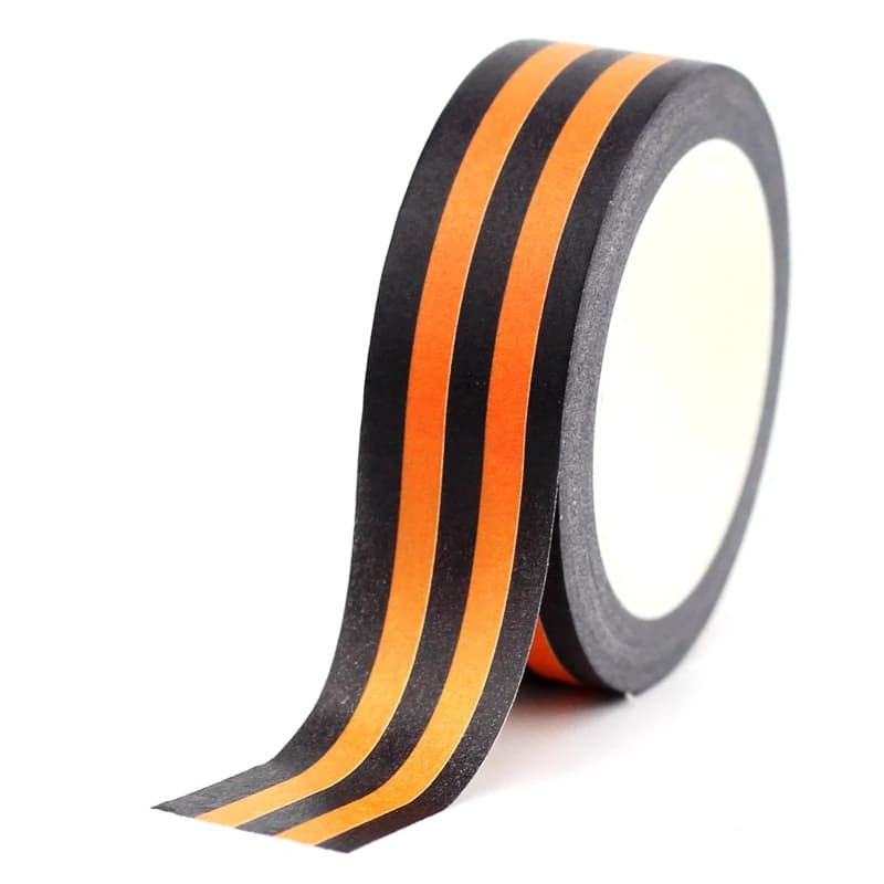 1 pezzo. 10M Strisce arancioni decorative Nastro Washi di Halloween Nastro adesivo adesivo per diario fai da te forniture per ufficio carino papeleria
