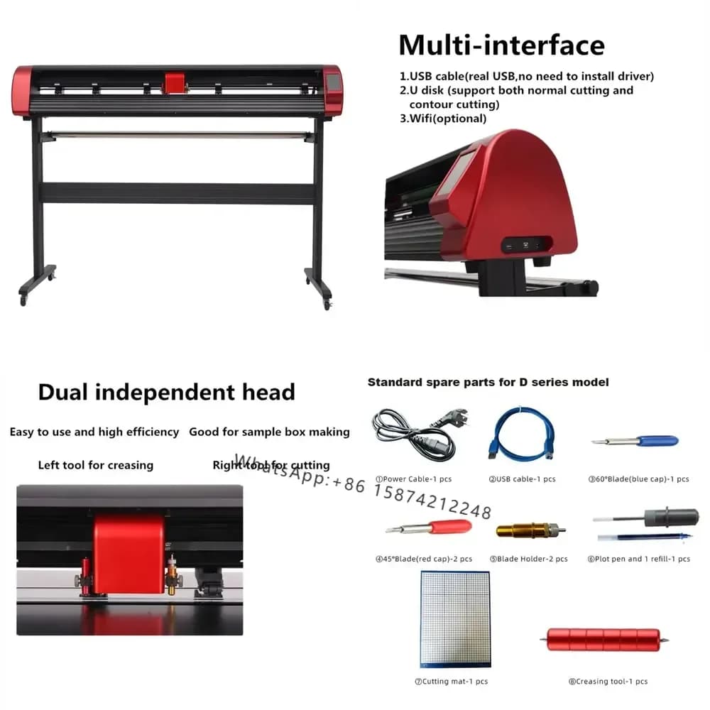 Plotter da Taglio Skycut D48 48 Pollici 1200mm a Doppia Testa ad Alta Precisione con Funzione Contorno Integrata per Vinile