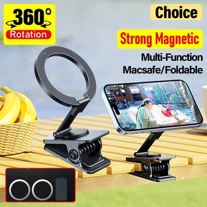 Magnetic Car Phone Holder Car Support with 360° Foldable Magnet Mobile Support for GPS Smartphone in Car Support for iPhone Samsung