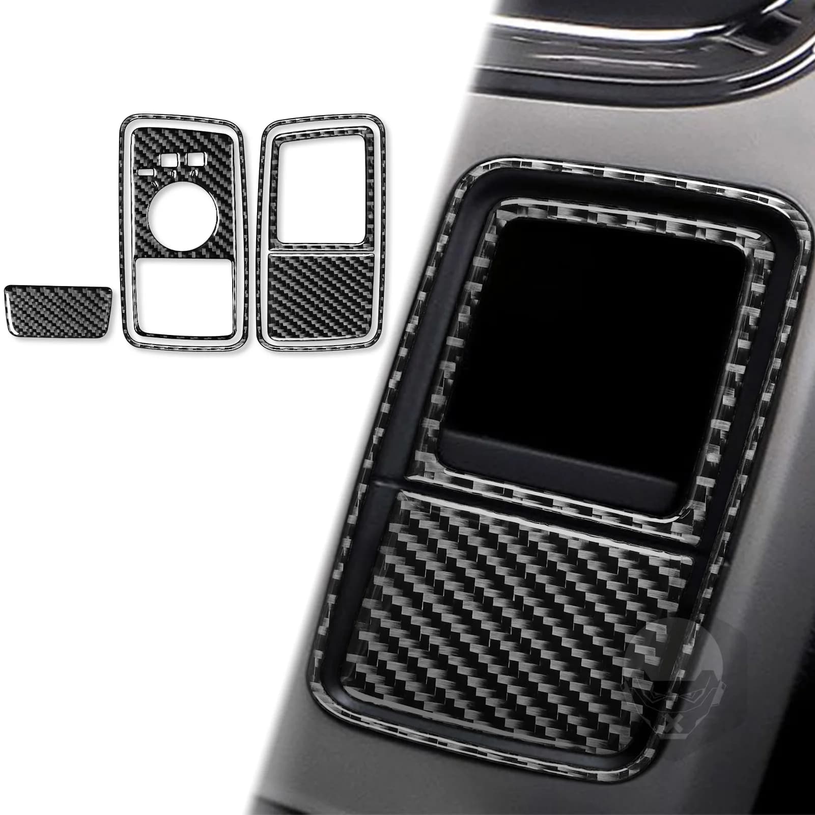 For Dodge Ram 2013 2014 2015 Rotary Shifter Four-Wheel Drive Button Panel Cover Trim Real Carbon Fiber Accessori Interior