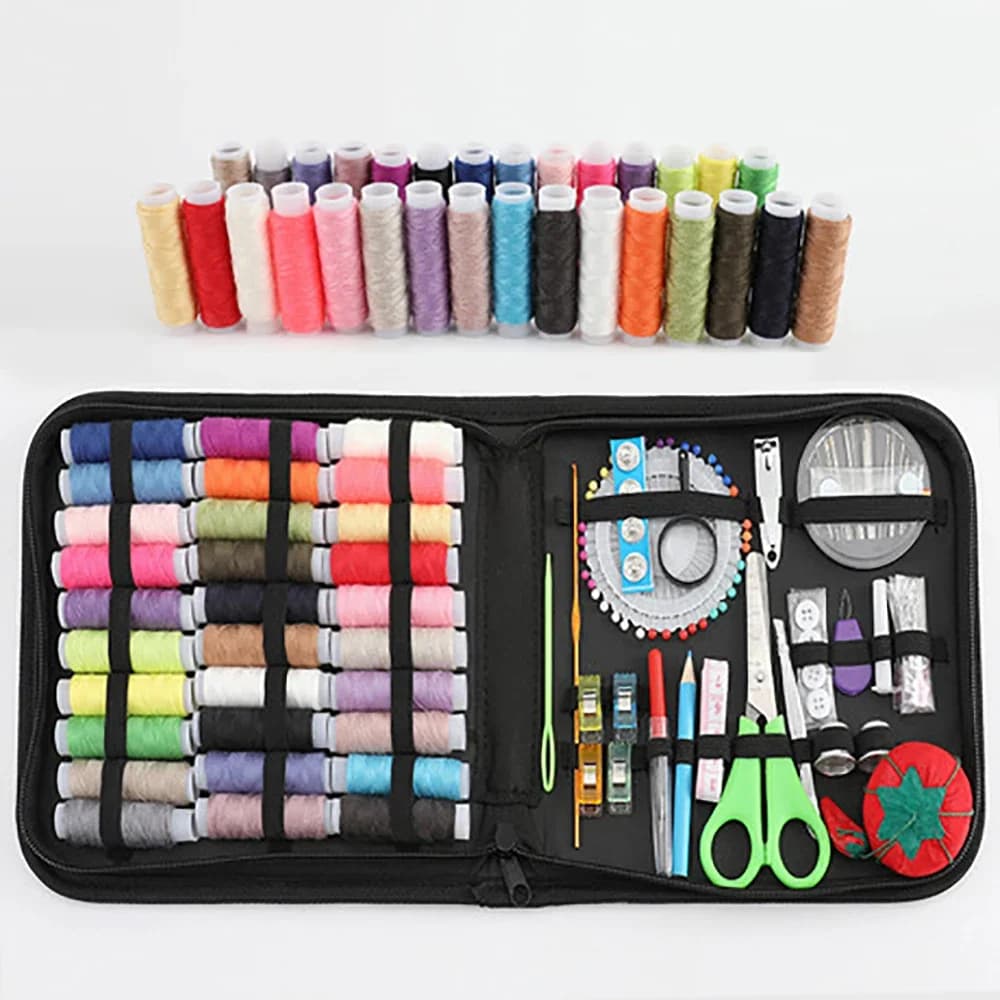 Knitting Needles Scissors Kit Material Instruments Box Embroidery Sewing Thread Accessories Seam Needlework Stitch Tools