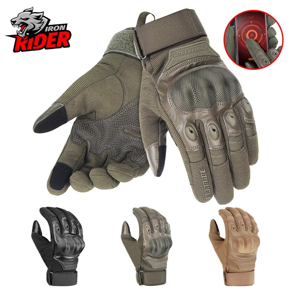 Guanti da moto estivi traspiranti Guanti da equitazione per moto Touch Screen Guanti protettivi per dita intere da motocross Antiscivolo M-2XL