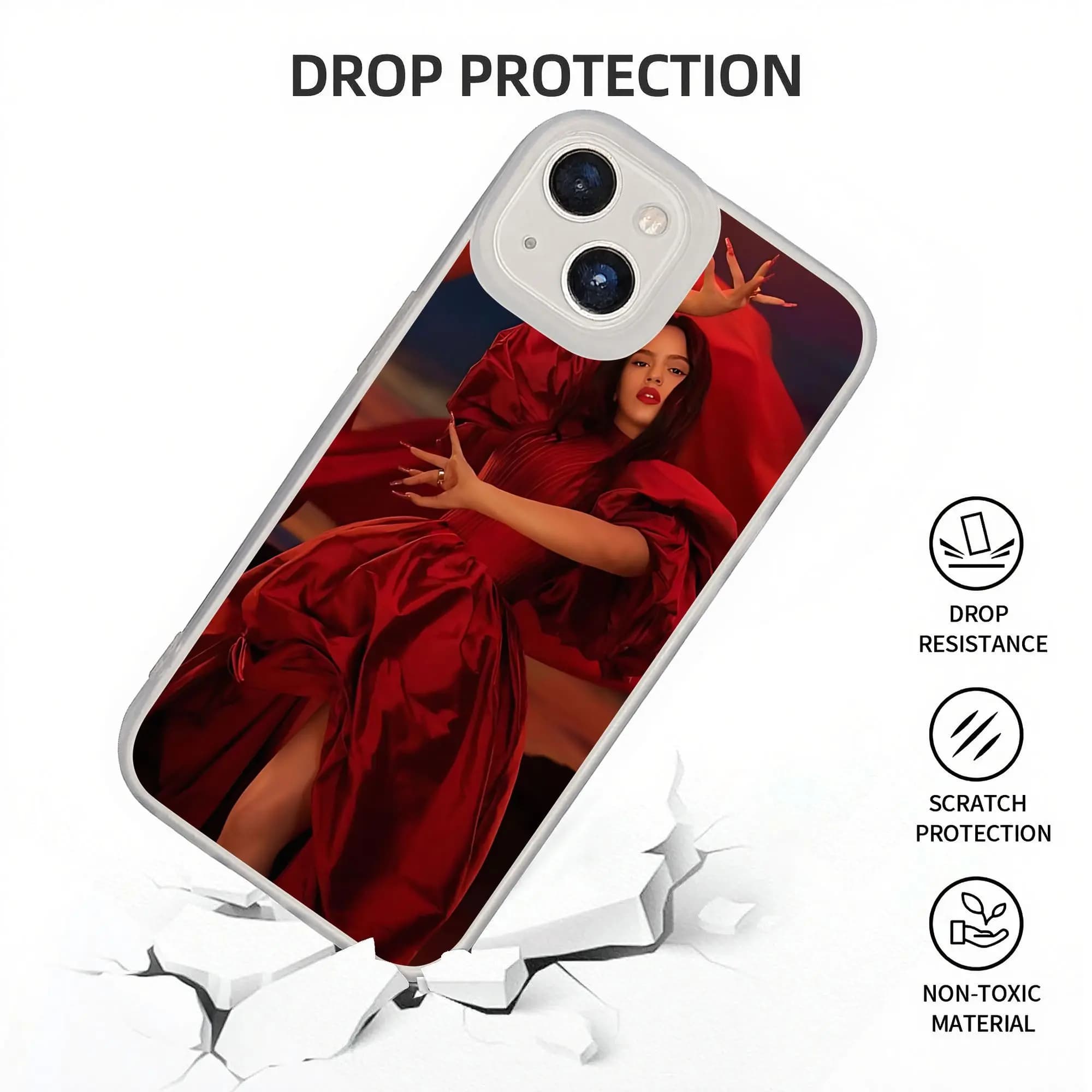 Nuova Cover Antiurto Armor Bumper alla Moda Rossa Rosalia per iPhone 17...11 Pro Max