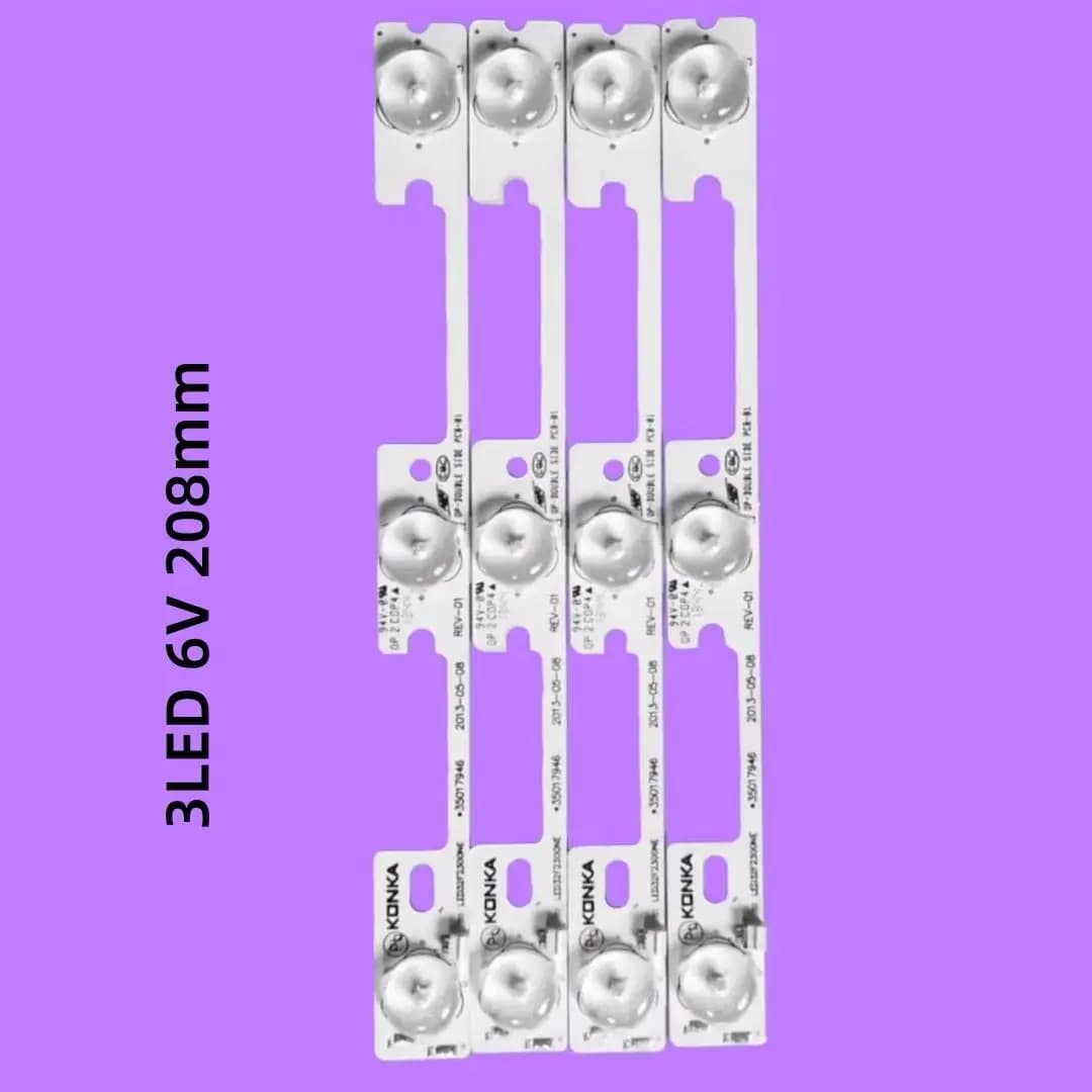 4pcs/lot 3LED 6V 208mm LED backlight strip bar for TV LED32F2300NE LED32F2300FX 35017946 35017947 35017948