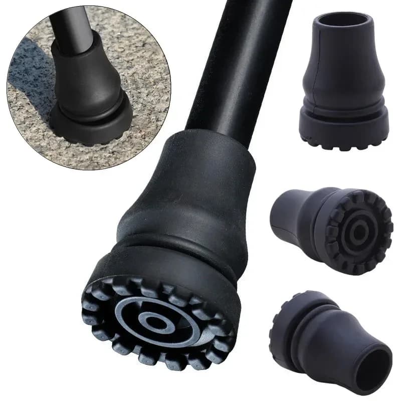 16/19/20/22mm Anti-Slip Rubber Tip Covers For Walking Stick Crutch Trekking Poles Wear-Resistant Cane Bottom Pads Accessories