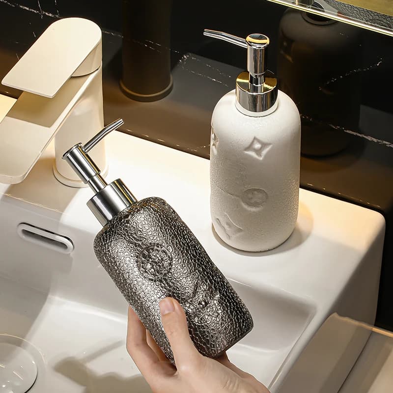 Bottiglia di disinfettante per le mani di lusso da 400 ml Hotel WC shampoo doccia gel lozione pressa bottiglia dispenser di sapone accessori per il bagno