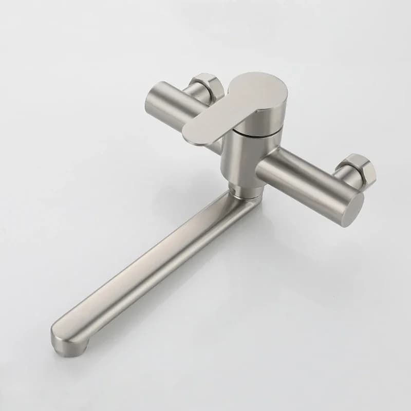 Miscelatore da cucina a parete monocomando, rubinetto miscelatore per lavello, miscelatore girevole acqua calda e fredda, rubinetto per piscina, rubinetto per lavabo