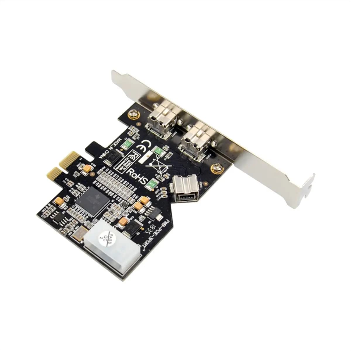 A40I PCI Express PCI-E X1 to 3 Ports 1394B Controller Card Add on Card for FireWire 800 IEEE 1394 B 2+1 Camera Video Capture