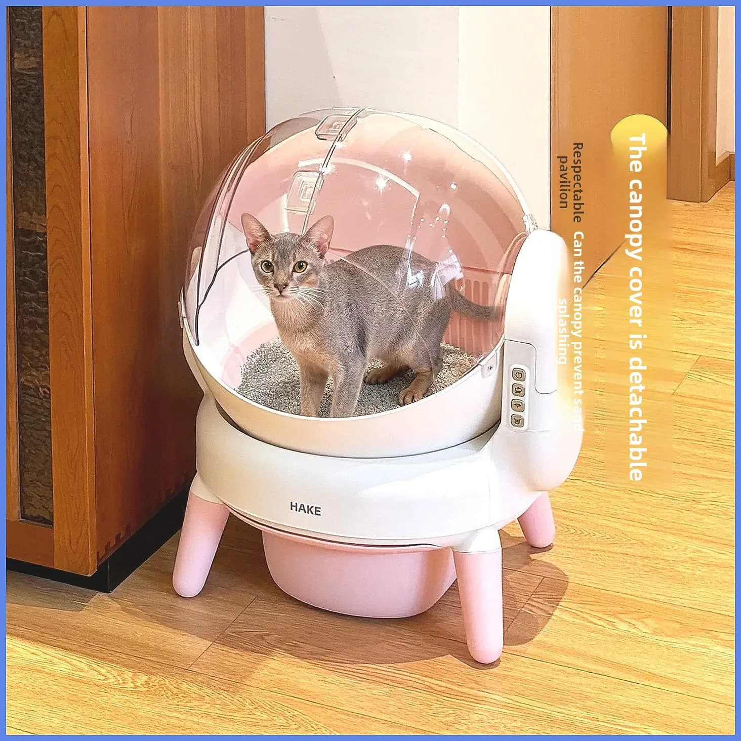 Lettiera Automatica Autopulente per Gatti, Design Ampio e Chiuso, Anti-Tracciamento e Controllo Odori, Toilette Intelligente per Animali Domestici