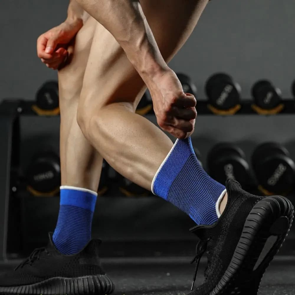 Nuovo supporto per caviglia in Nylon nero grigio nudo blu compressione caviglia supporto per compressione piedi fasciatura Unisex