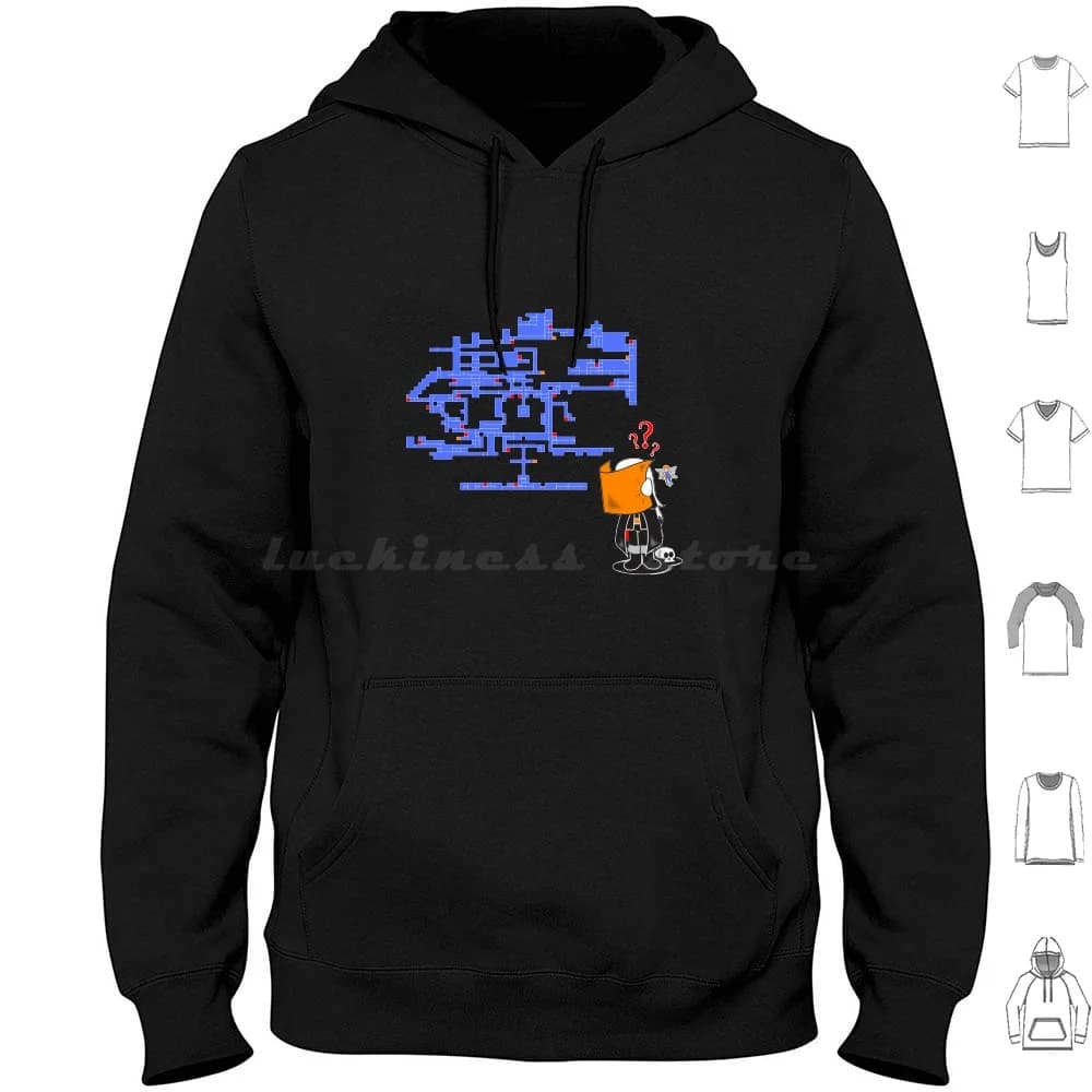 Onde andare ora? Felpe con cappuccio a maniche lunghe Gioco Gaming Gamer Videogioco Castlevania Simphony Of The Night Dark Blood