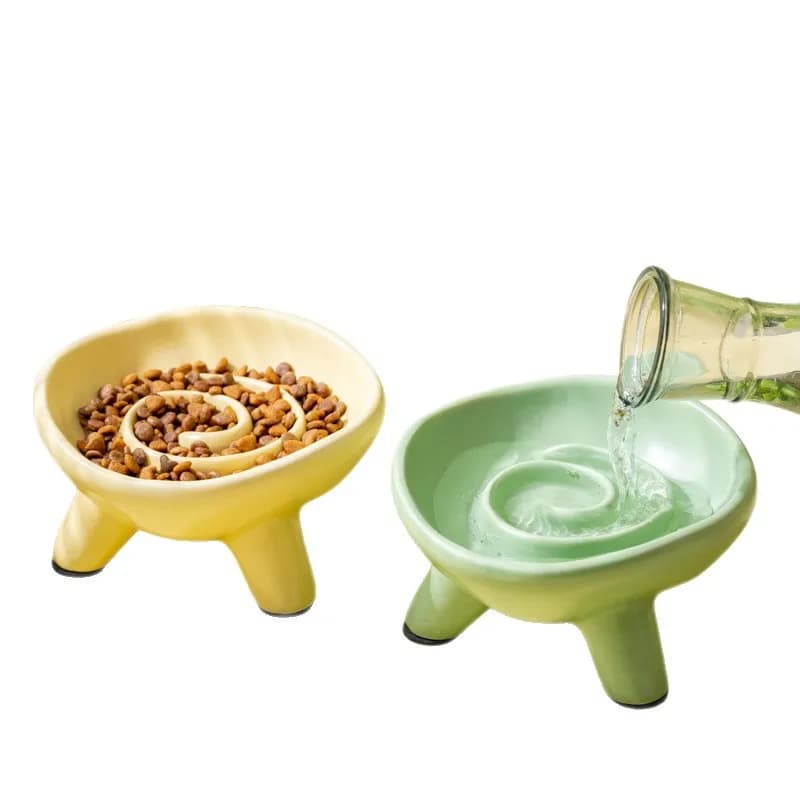 Dropshipping Ciotola per gatti Ciotola di riso per gatti alta in ceramica Ciotola per cani da compagnia Cibo per gatti Ciotola per acqua Cibo per gatti per bambini Forniture essenziali per animali domestici