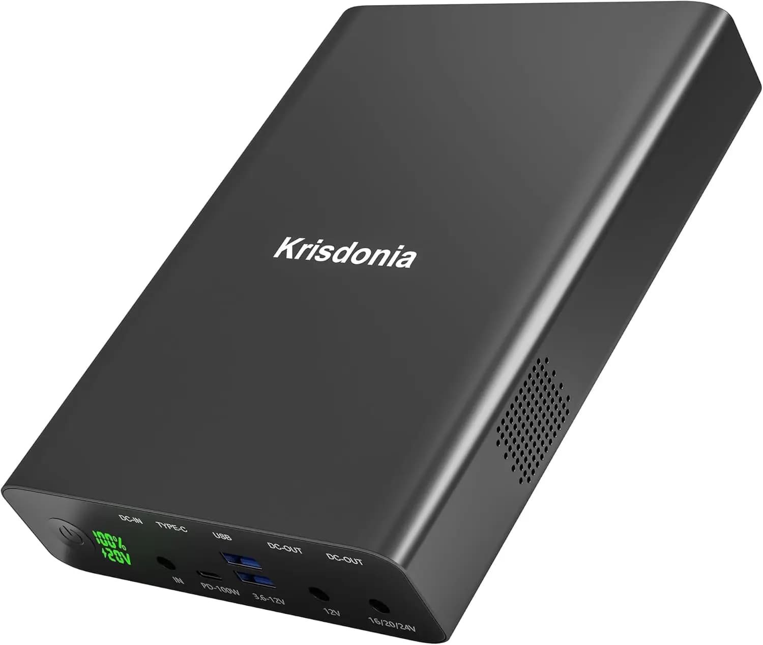 100W USB-C PD Power Bank, 64000mAh Portable Charger Battery Pack [PD 3.0 USB-C 100W + DC 12/16/20/24V + Quick Charge QC 3.0 Dual