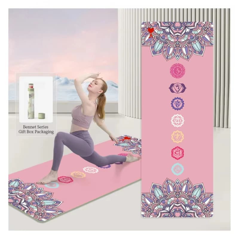 Traction Fitness Mat Custom Rubber Yoga Mat Anti-slip and sweat resistant