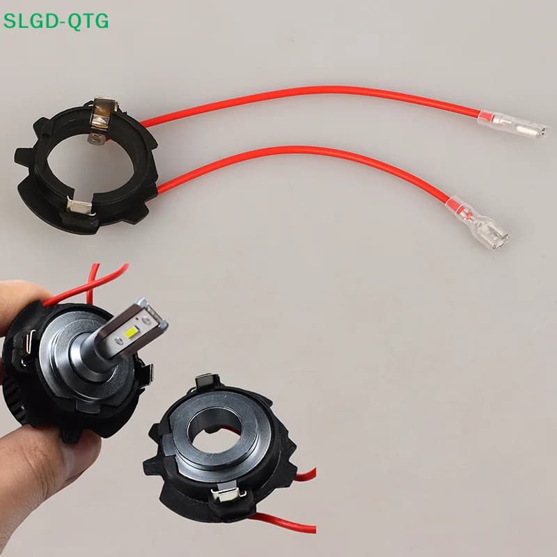 New 2PCS For Plastic Lamp Base Headlight Accessories H7 LED Headlight Bulb Base Adapters Holders Retainers For Golf 5 MK5