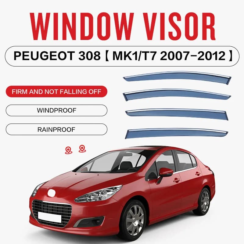 Per PEUGEOT 308S Hactchback Berlina 2007-2020 Finestra di Automobile Visiera Tenda Shelter Parabrezza Finestrino Laterale Pioggia Parasole Accessori