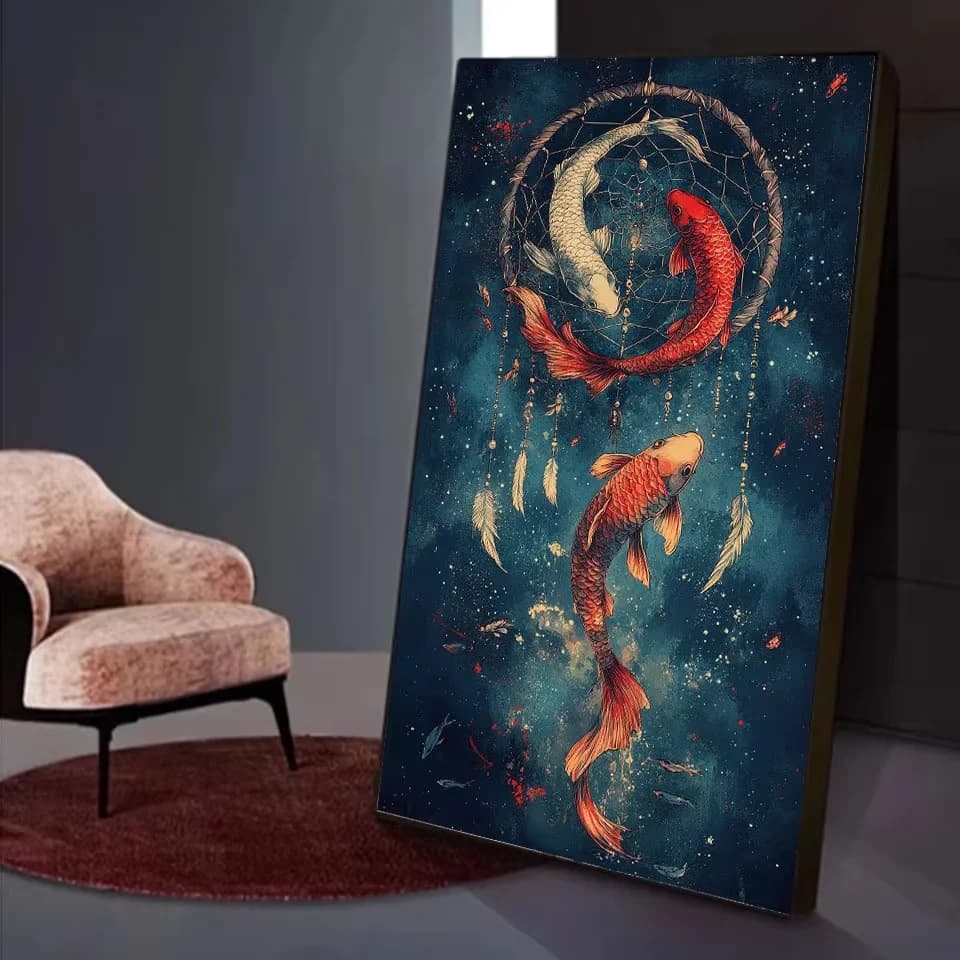 DIY Diamond Painting Koi Dream Catcher Diamond Art Just Arrived Night Sky Diamond Mosaic Embroidery Complete Cross-Stitch Kits