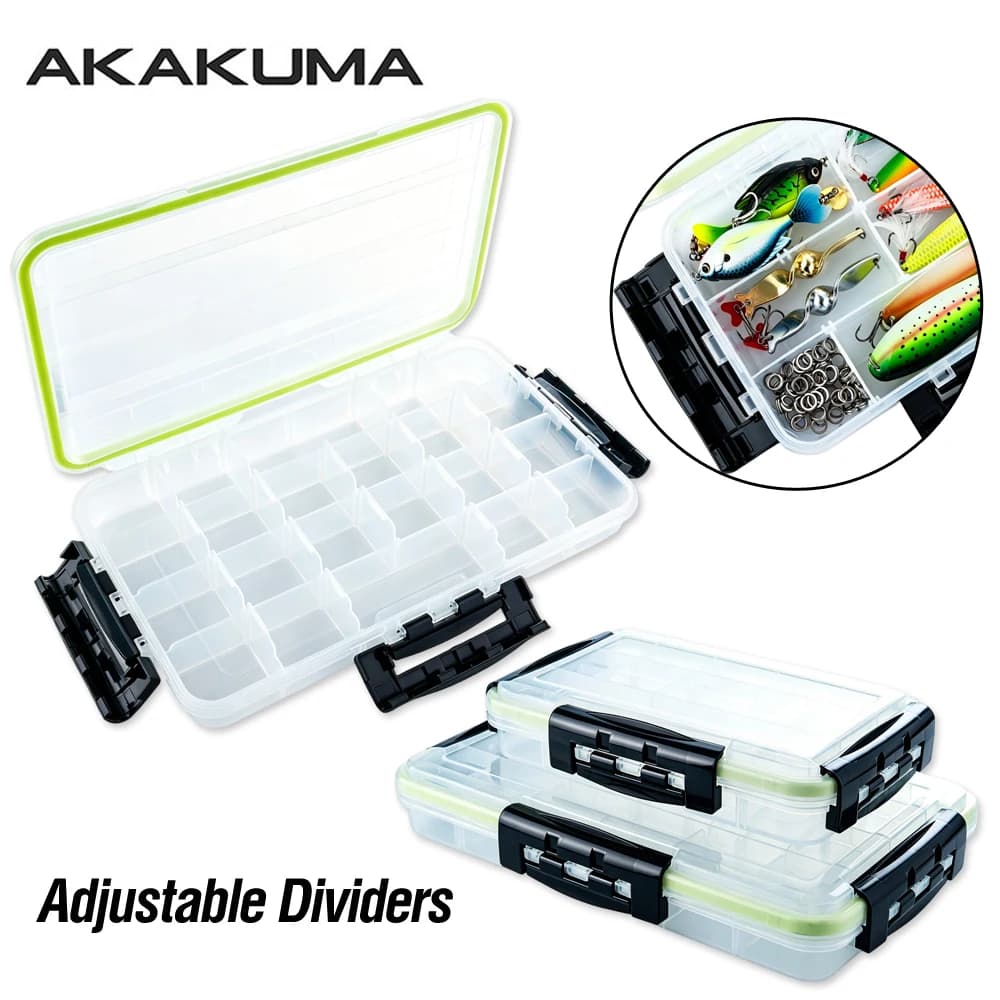 Waterproof Fishing Tackle Box Clear Lure Storage Box with Adjustable Dividers PP Fishing Accessories Organizer