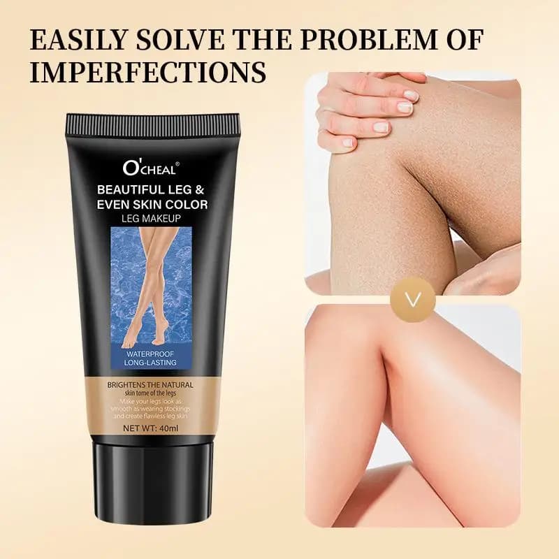 1 waterproof lotion for leg makeup, to cover tattoos, long-lasting tanning solution - foundation for body that uniforms skin tone