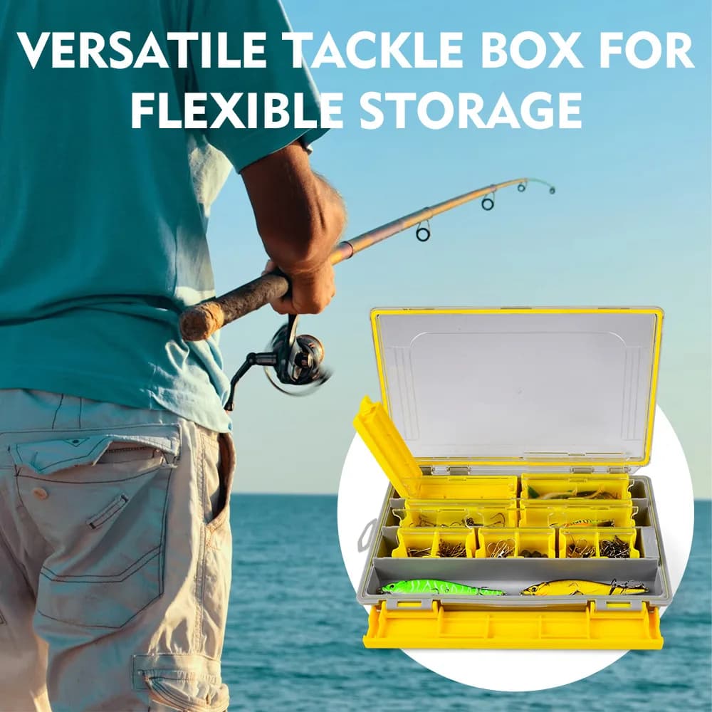 Proberos Fishing Tackle Box Large Capacity Waterproof Accessories Hook Storage Lure Bait Tray Storage Lure Bait Organizer Boxes